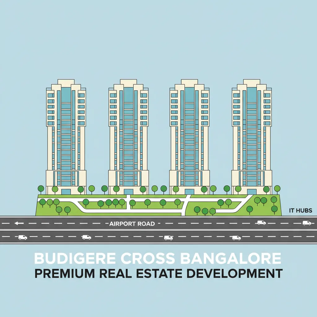Modern luxury residential apartment towers at Budigere Cross Bangalore with 4 high-rise buildings and green landscaping