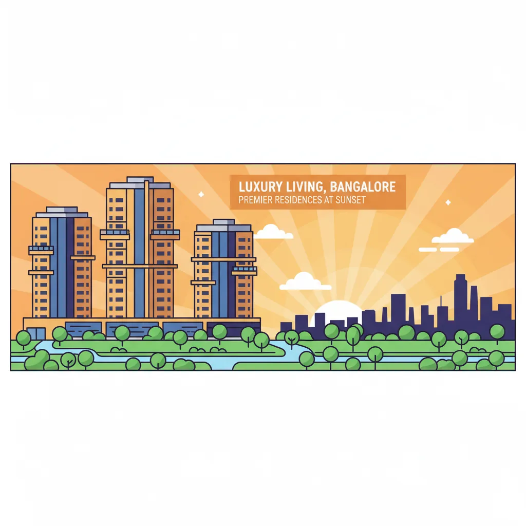 Sattva Aangane Price List - Modern luxury residential apartment towers at sunset with green landscaping