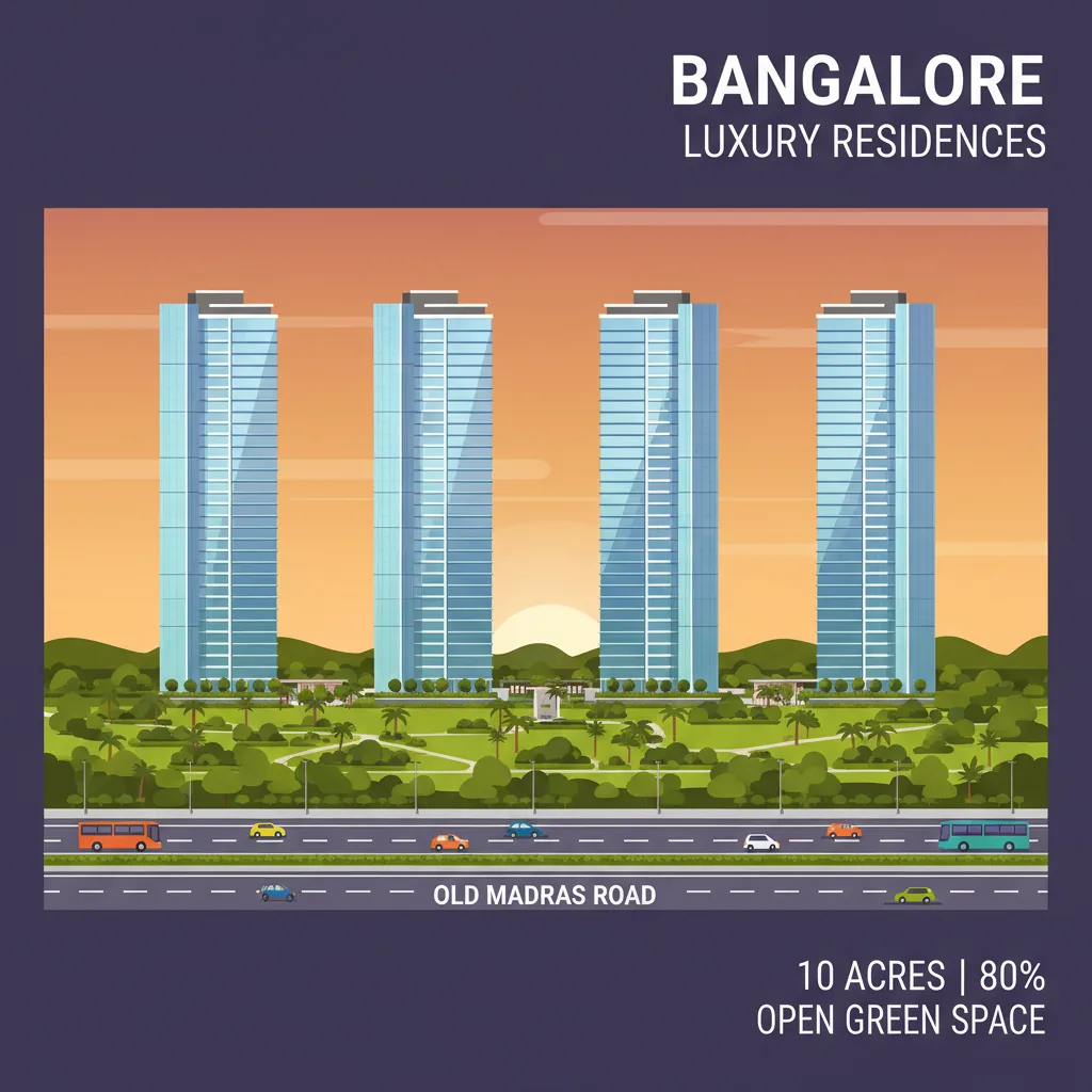 Sattva Aangane Rent - Modern luxury residential high-rise apartment towers in Bangalore