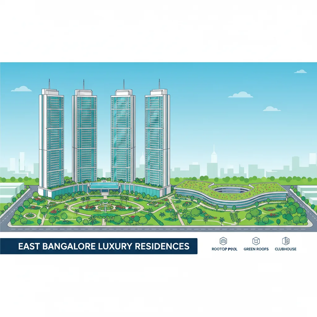 Sattva Aangane RERA Status - Modern luxury residential apartment complex with 4 high-rise towers and rooftop infinity pool
